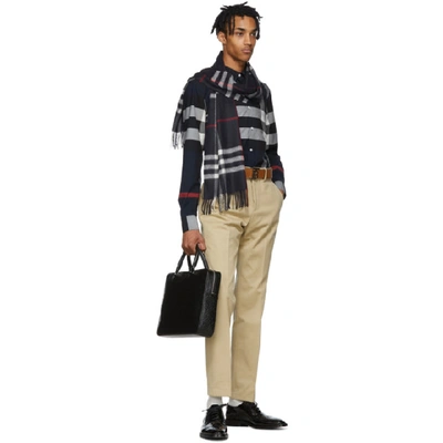 BURBERRY 海军蓝 WINDSOR 格纹衬衫