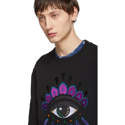 Shop Kenzo Black Eye Sweatshirt In 99 Black