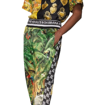 Shop Dolce & Gabbana Dolce And Gabbana Multicolor Mix Hawaii Logo Lounge Pants In S9000 Mixha