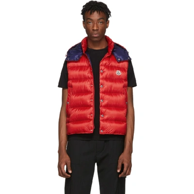 Shop Moncler Red Down Billecart Vest In 455 Red