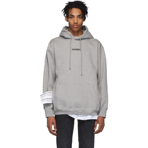 grey logo hoodie