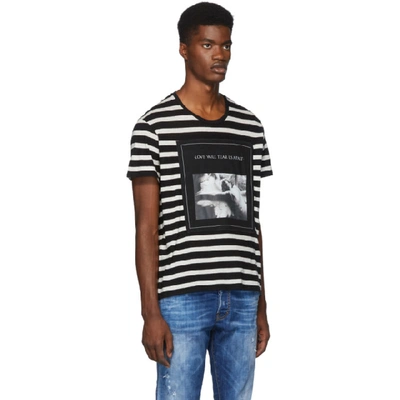 Shop R13 Black And White Striped Joy Division Boy T-shirt In 864 Blk/wht
