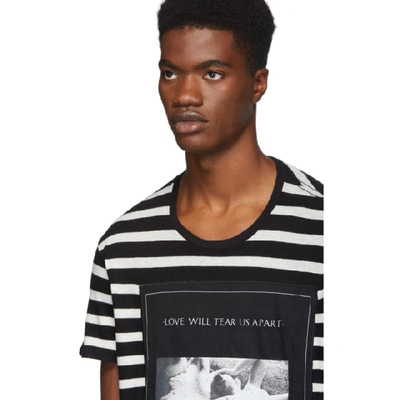 Shop R13 Black And White Striped Joy Division Boy T-shirt In 864 Blk/wht