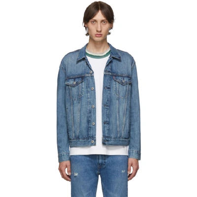 Levi's Levis Blue Denim Trucker Jacket In Killebrew | ModeSens