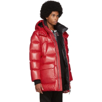 Shop Mackage Red Down Lustrous Kendrick Jacket