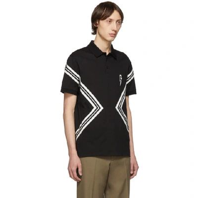 Shop Neil Barrett Black Modernist Polo In 1118 Black