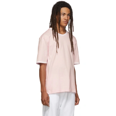 Shop Thom Browne Pink Ringer T-shirt In 680 Lt Pink