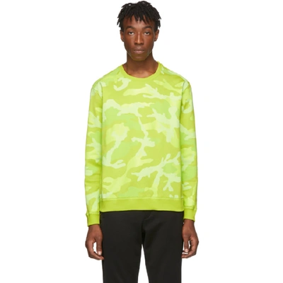 Shop Valentino Yellow Camouflage Sweatshirt In Iumcamou G