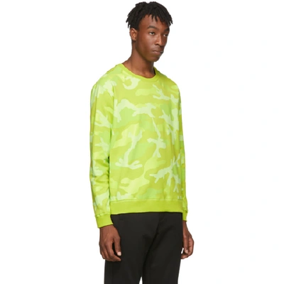 Shop Valentino Yellow Camouflage Sweatshirt In Iumcamou G