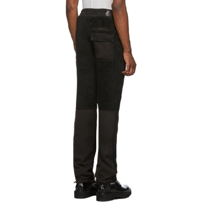 Shop Amiri Black Fleece Military Lounge Pants