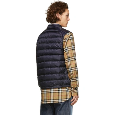 Shop Moncler Navy Down Arv Vest In 776 Navy