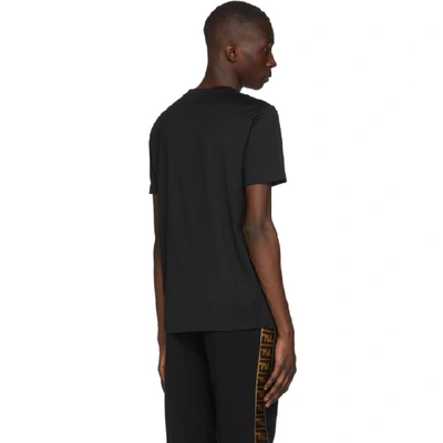 Shop Fendi Black Grid Bag Bugs T-shirt In F17w0 Blk Y