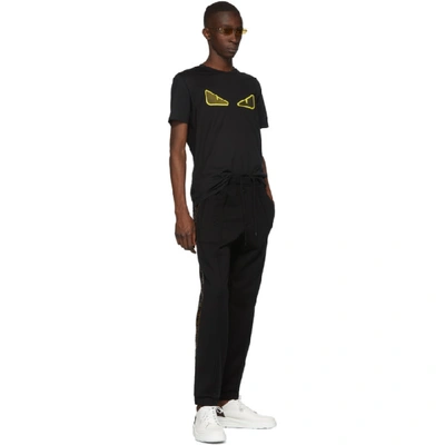 Shop Fendi Black Grid Bag Bugs T-shirt In F17w0 Blk Y