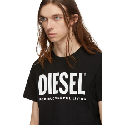 Shop Diesel Black T-diego-logo T-shirt In 900 Black