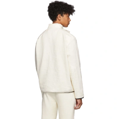 Shop Kenzo Off-white Polar Half-zip Sweater In 03 Ecru