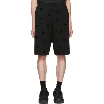 Shop Mcq By Alexander Mcqueen Mcq Alexander Mcqueen Black Mini Swallow Dart Shorts In 1000-black