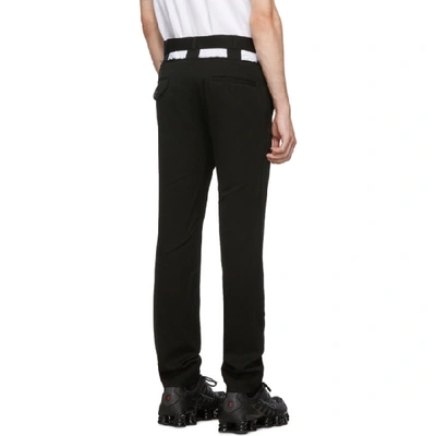 Shop Comme Des Garçons Homme Deux Comme Des Garcons Homme Plus Black Wool Cut-out Waist Trousers In 1 Black