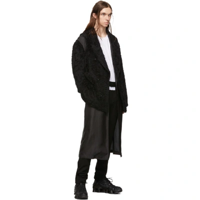 Shop Comme Des Garçons Homme Deux Comme Des Garcons Homme Plus Black Wool Cut-out Waist Trousers In 1 Black