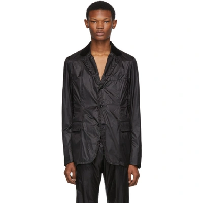 Shop Sacai Black Nylon Blazer In 001 Black