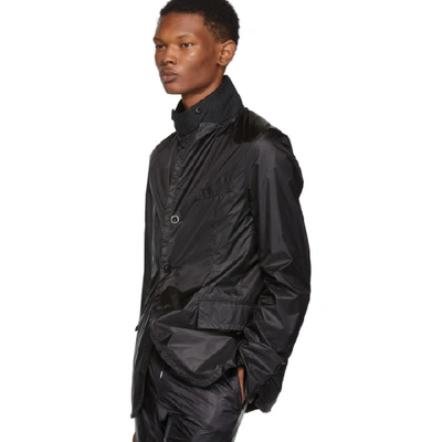 Shop Sacai Black Nylon Blazer In 001 Black