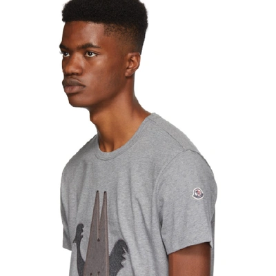 Shop Moncler Grey Maglia T-shirt In 123-987.gry