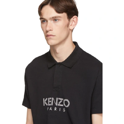 KENZO 黑色 SKATE 平纹 POLO 衫