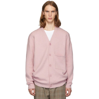 Shop Tibi Ssense Exclusive Pink Cashmere Oversized Cardigan In Pink Lemona