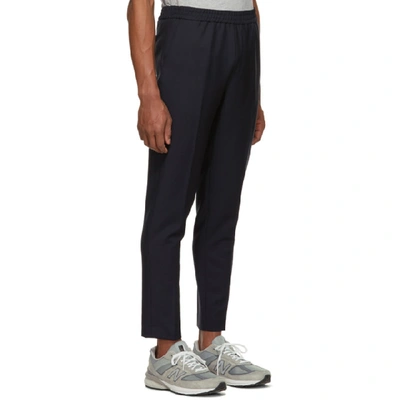 Shop Harmony Navy Paolo Trousers In 010 Navy