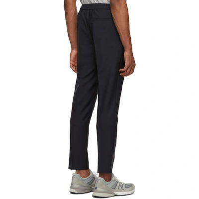 Shop Harmony Navy Paolo Trousers In 010 Navy