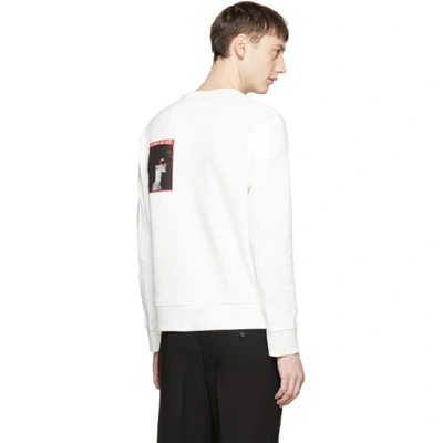 Shop Neil Barrett White A Kind Of Red Sweatshirt In 1911