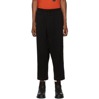 Shop Julius Black Tucked Baggy Lounge Pants