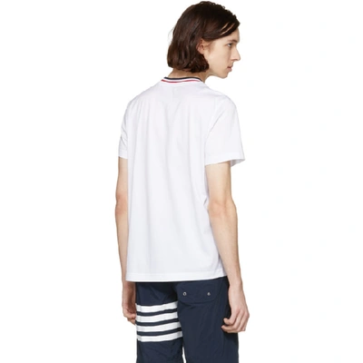 White Tricolor Collar T-Shirt