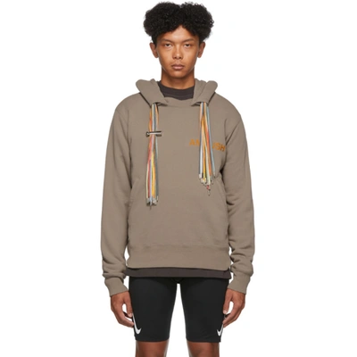 Shop Ambush Beige Multi Cord Logo Hoodie