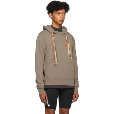 Shop Ambush Beige Multi Cord Logo Hoodie