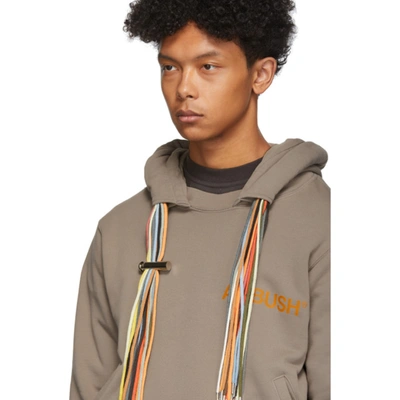 Shop Ambush Beige Multi Cord Logo Hoodie