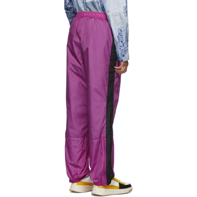 Shop Acne Studios Pink Patch Track Pants In Magenta Pin