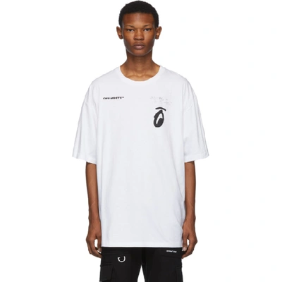 Shop Off-white White And Black Splitted Arrows Over T-shirt In Wht Blk
