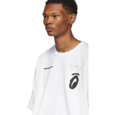 Shop Off-white White And Black Splitted Arrows Over T-shirt In Wht Blk