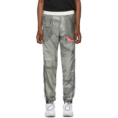 Shop Heron Preston Ssense Exclusive Grey And White Jump Lounge Pants In Militarygre