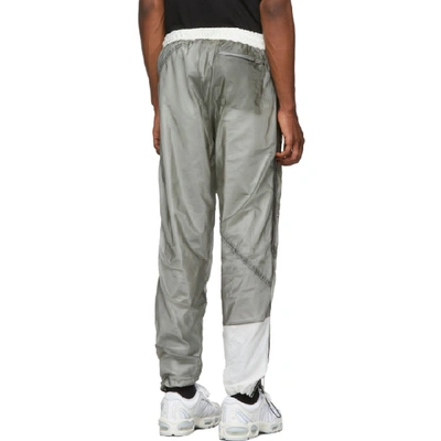 Shop Heron Preston Ssense Exclusive Grey And White Jump Lounge Pants In Militarygre