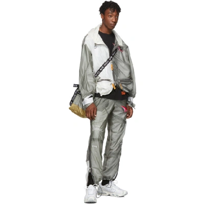 Shop Heron Preston Ssense Exclusive Grey And White Jump Lounge Pants In Militarygre