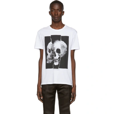 Shop Alexander Mcqueen White Skull Punk T-shirt In 0900 Whtblk