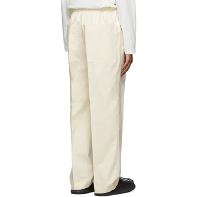 Shop Jil Sander Plus Jil Sanderand Off-white Wide-leg Casual Trousers In 102 - Natur