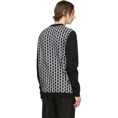 Shop Balmain Black Monogram Sweater In 0pa Noir