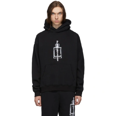 Shop Alexander Wang Black Graphic Hoodie In 001 Black