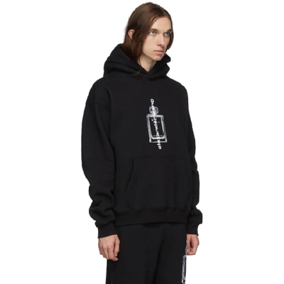 Shop Alexander Wang Black Graphic Hoodie In 001 Black