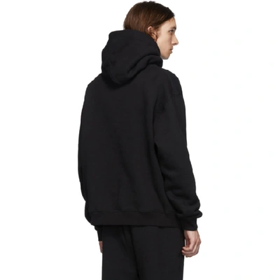 Shop Alexander Wang Black Graphic Hoodie In 001 Black