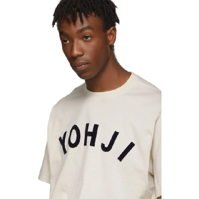 Shop Y-3 Off-white Yohji Letters T-shirt In Ecru/legend