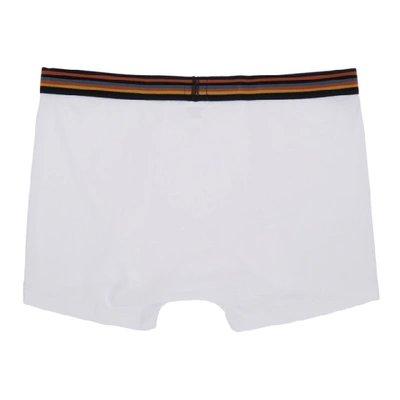 Shop Paul Smith White Artist Stripe Boxers In 01 Wht