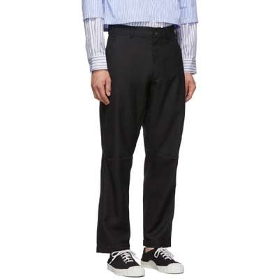 Shop Comme Des Garçons Shirt Comme Des Garcons Shirt Black Wool Trousers In 1 Black